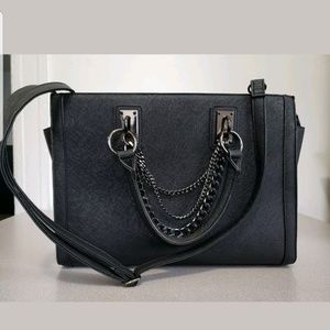 JustFab Black Purse Hand Bag Tote